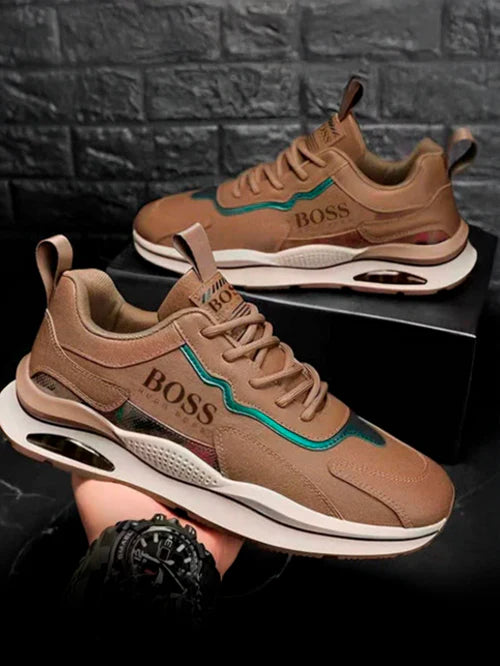 H. Βօss Essential Men's Premium Sneakers + Free Essential Class Boss Watch